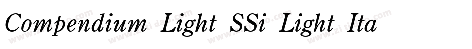 Compendium Light SSi Light Italic字体转换
